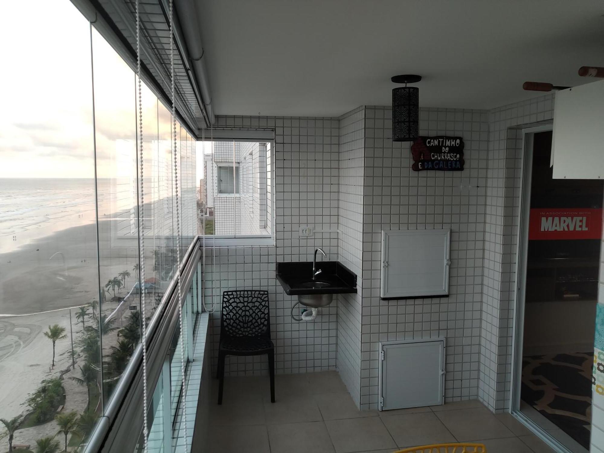 Apartamento Frente Mar Pe Na Areia Praia Grande  Luaran gambar